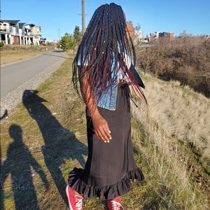 Zara woman High waisted long high low skirt . XS